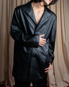 "GIANNI VERSACE COUTURE" Sheep skin oversized triangle color jacket