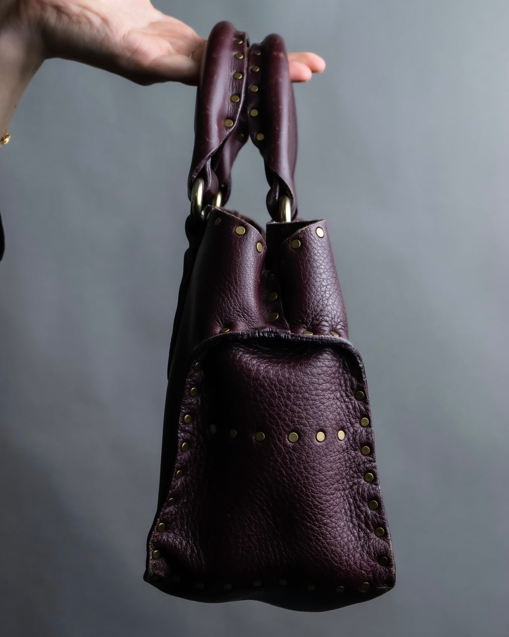 "CELINE" Stud design bordeaux color boogie bag