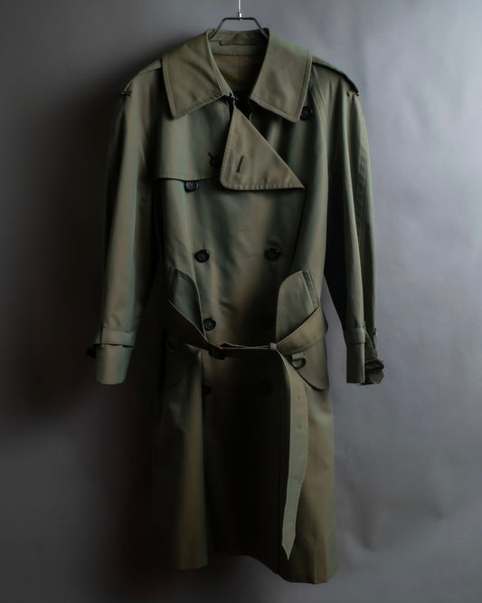 "BURBERRYS" Iridescent belted oversized trench coat