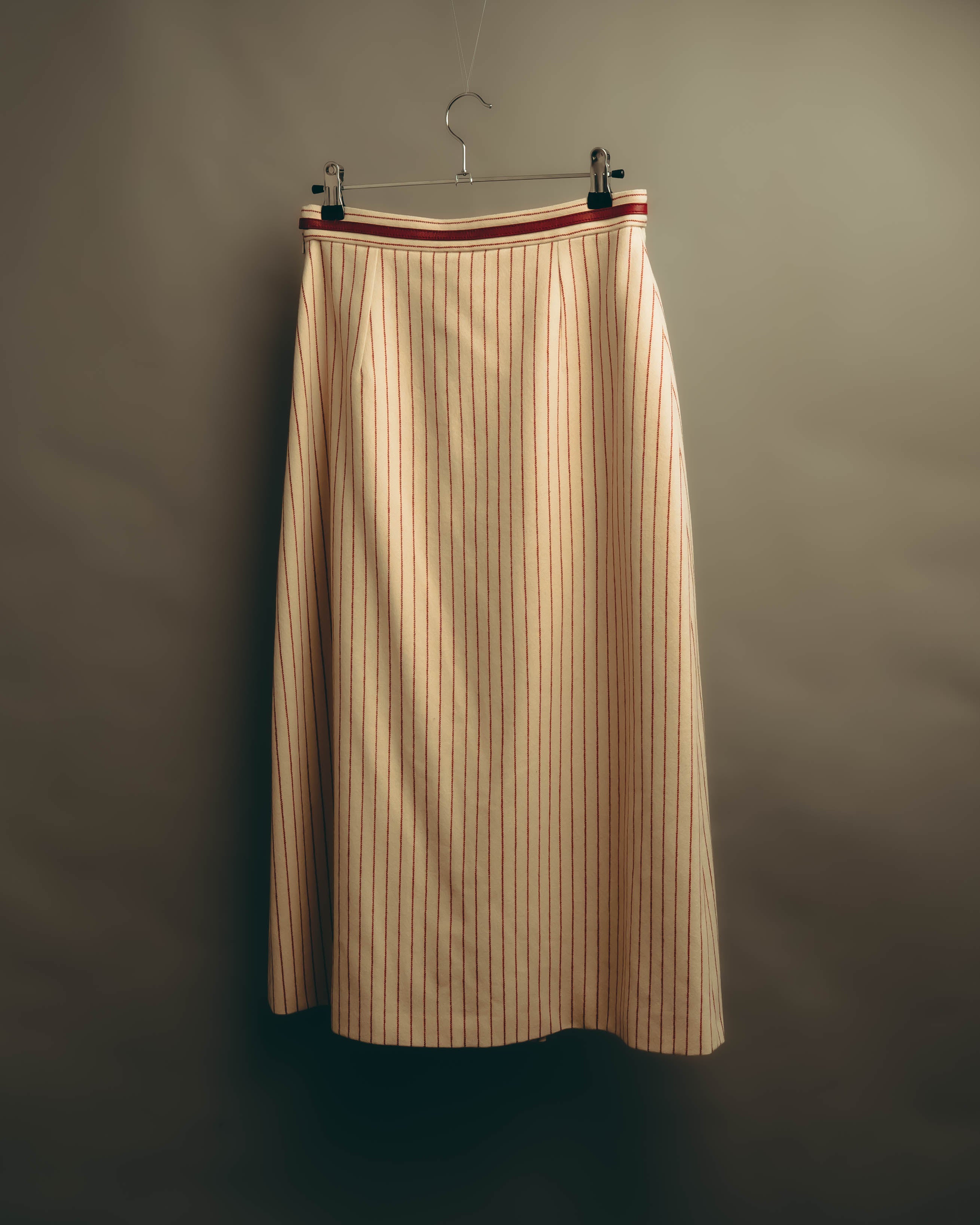 -SPECIAL- “GUCCI” 2015-2022 vintage inspired horsebit striped wool skirt