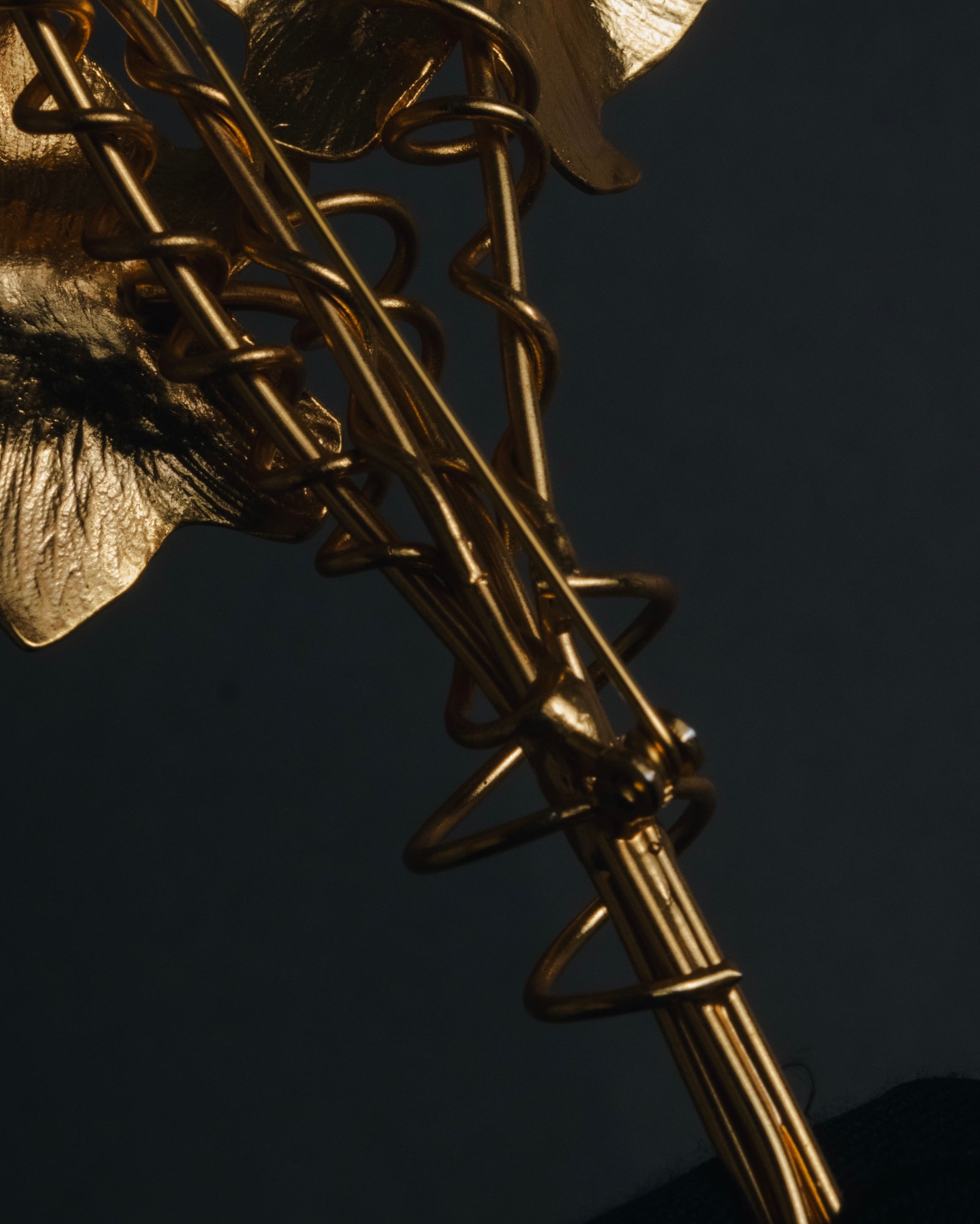 "KENZO" Botanical ivy bouquet brooch