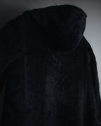 Max Mara 00年代-10年代系带羊驼毛绒毛连帽大衣