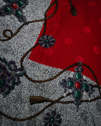 “Christian Dior” 80’s-90’s Jewelry motif monogram silk scarf