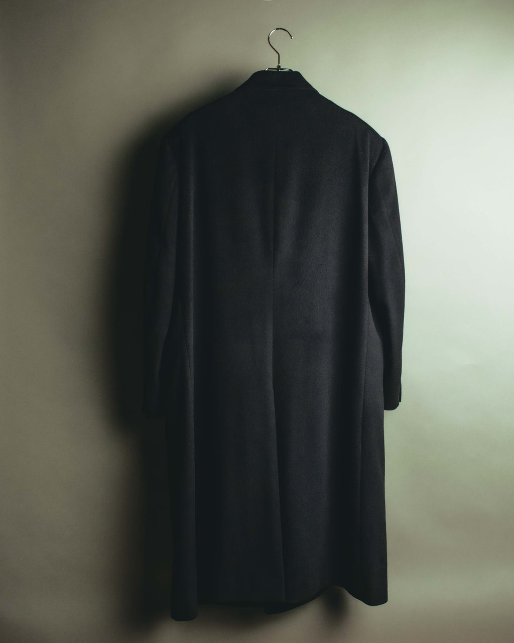 “Burberrys” Late 80’s-early 90’s deep navy double-breasted chesterfield coat