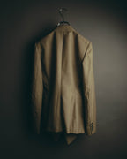 -SPECIAL- "HERMÈS" 90's-00's Wool silk tailored asymmetrical setup suit