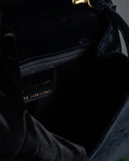 "Salvatore Ferragamo" Antique jewelry motif design velvet shoulder bag