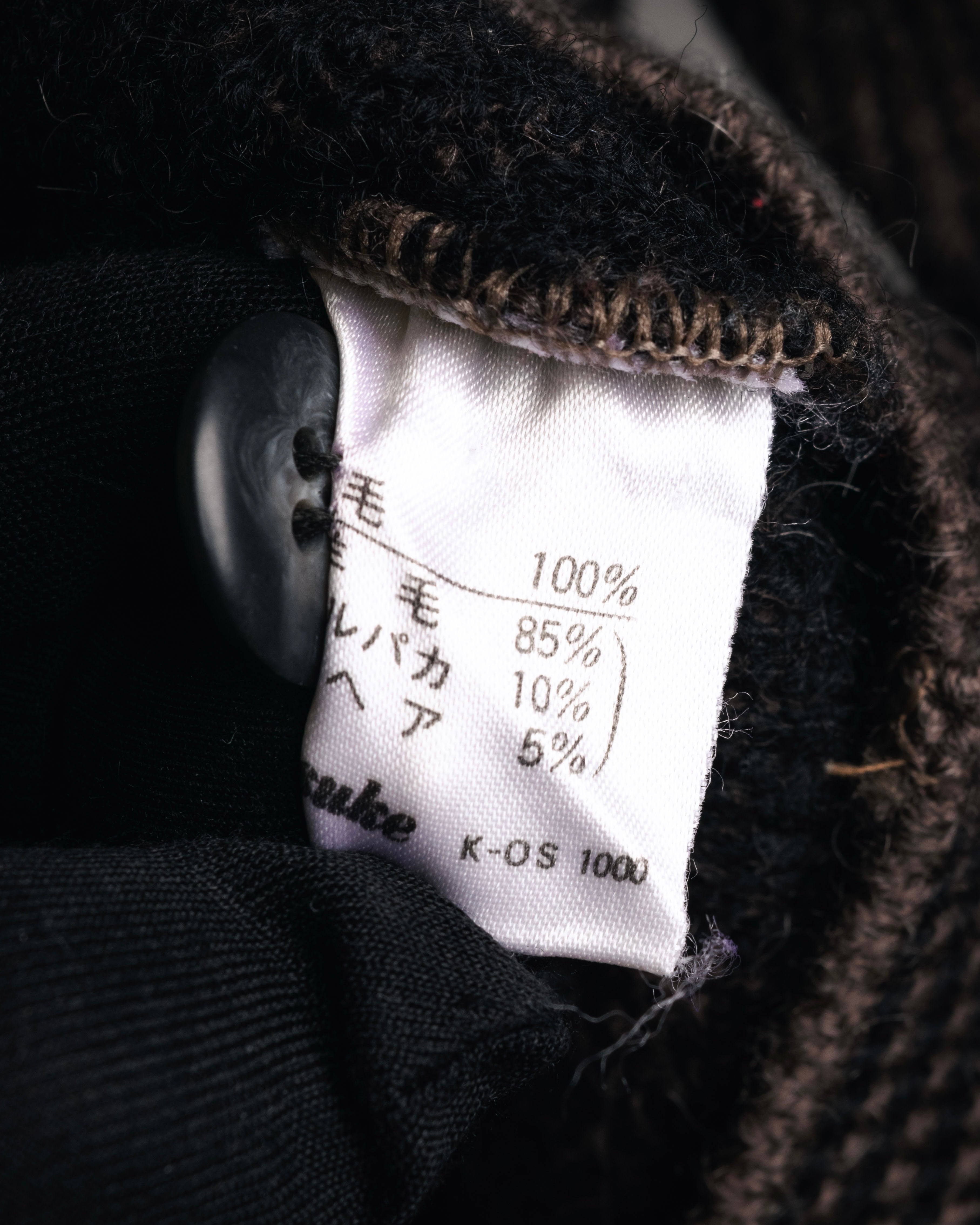 “Yves Saint Laurent” 80’s-90’s geometric knit cardigan