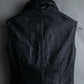 "Rick Owens" 100% lamb leather high neck sleeveless jacket