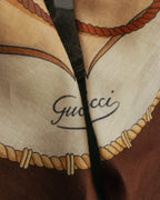 “GUCCI” 70’s-80’s nautical motif sheer scarf
