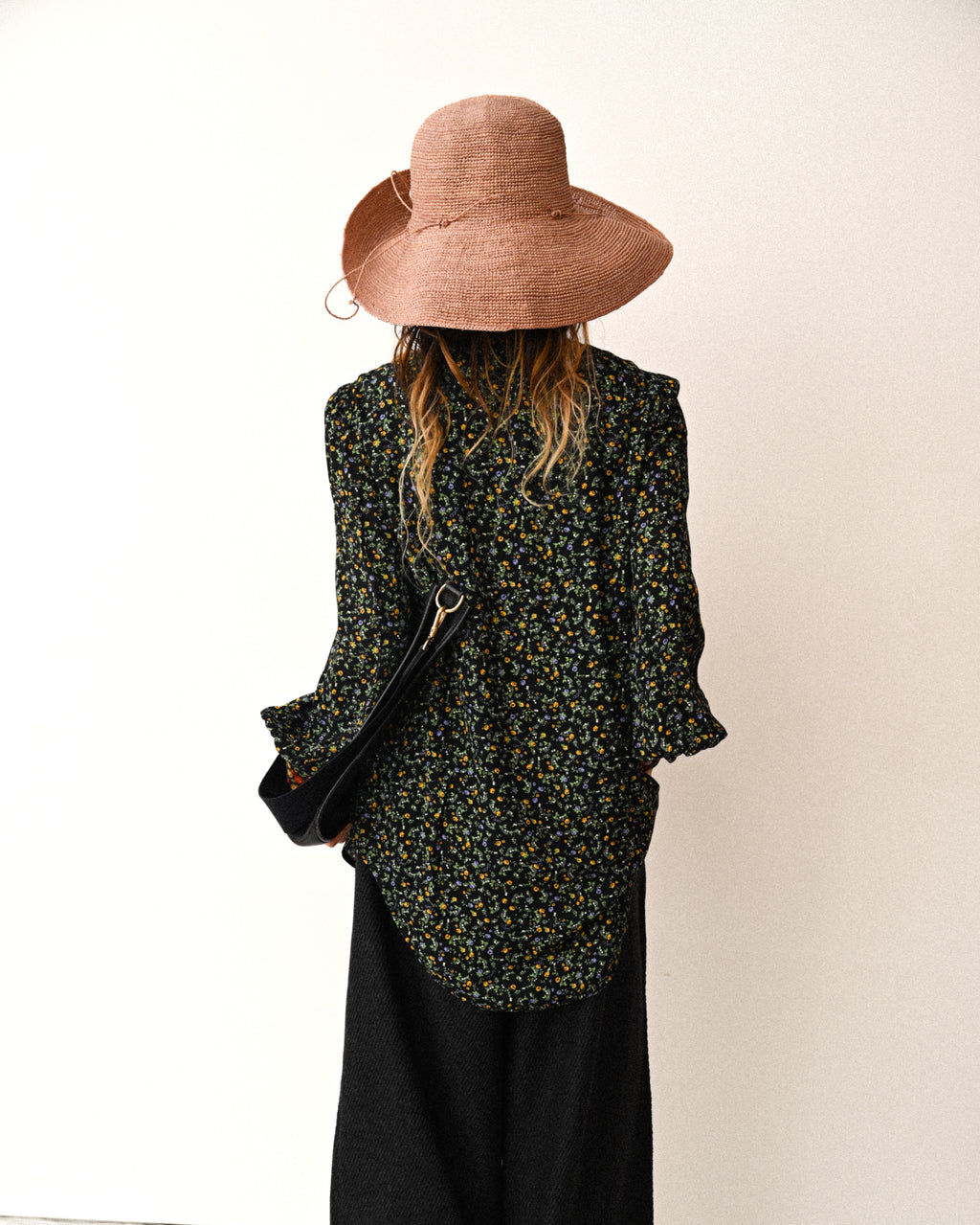 GUCCI × LIBERTY LONDON/ 2020AW Original Floral Pattern Fabric Ribbon Tie Button Down Shirt