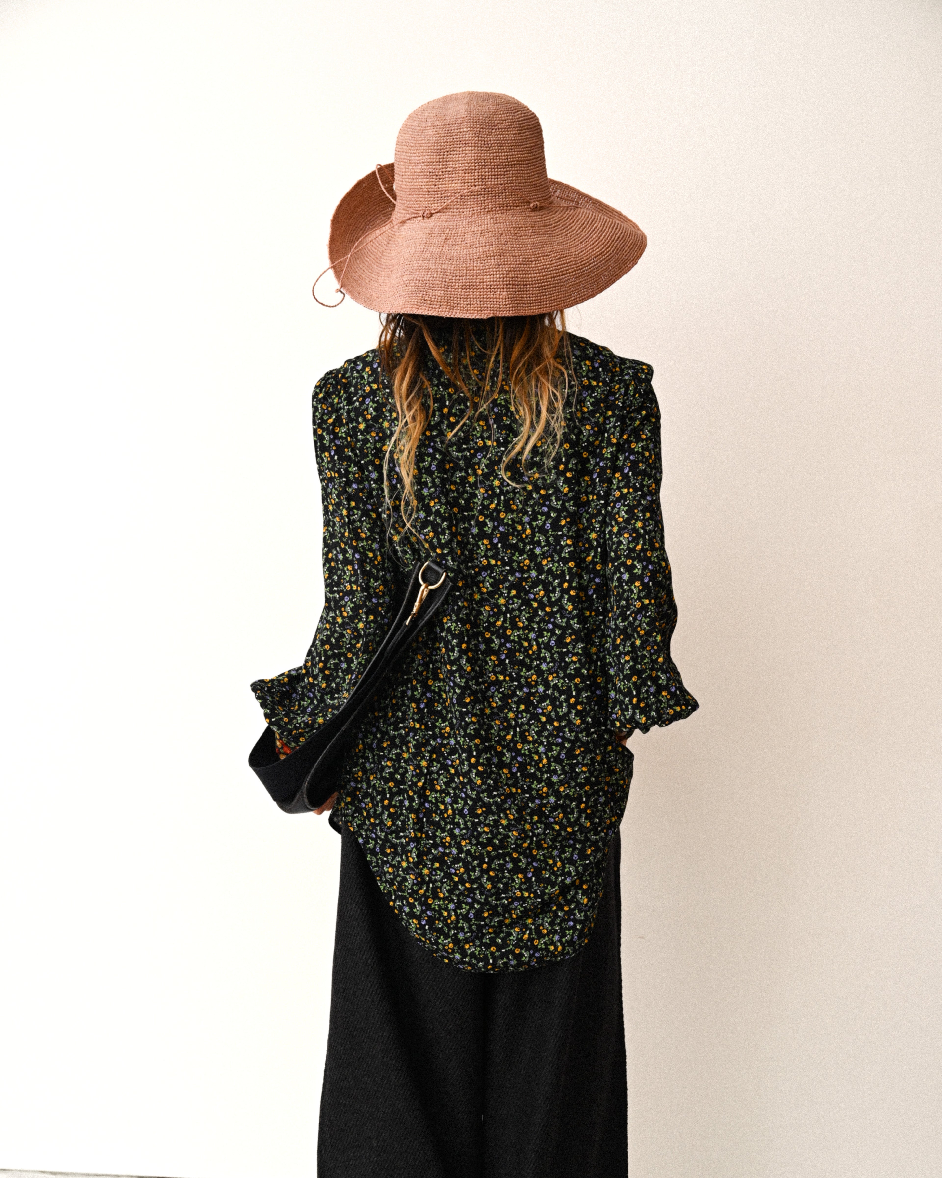 GUCCI × LIBERTY LONDON/ 2020AW Original Floral Pattern Fabric Ribbon Tie Button Down Shirt