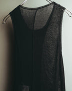 “Yohji Yamamoto” 2010’s sheer cotton ribbed long dress