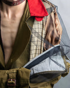 "MAISON MARGIELA" 20AW reconstructed tulle docking trench coat