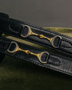 “CÉLINE” 70’s-80’s horsebit chain leather belt