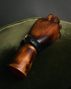 “Yves Saint Laurent” 80’s-90’s coin edge quartz leather watch