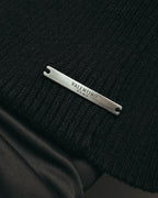 “VALENTINO ROMA” 00’s-10’s Rib knit frilled cardigan