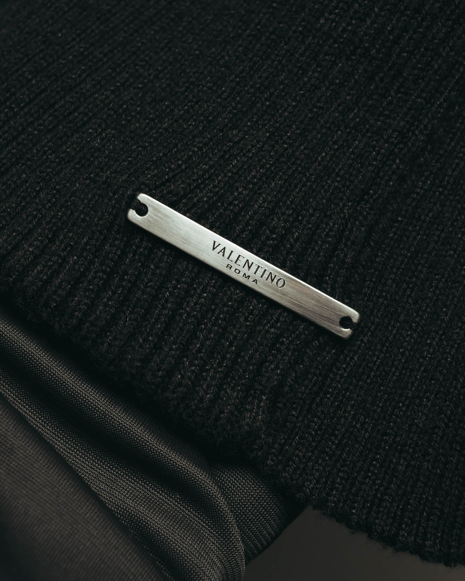 “VALENTINO ROMA” 00’s-10’s Rib knit frilled cardigan