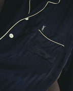 "Yves Saint Laurent" 90's-00's Herringbone silk pajama shirt