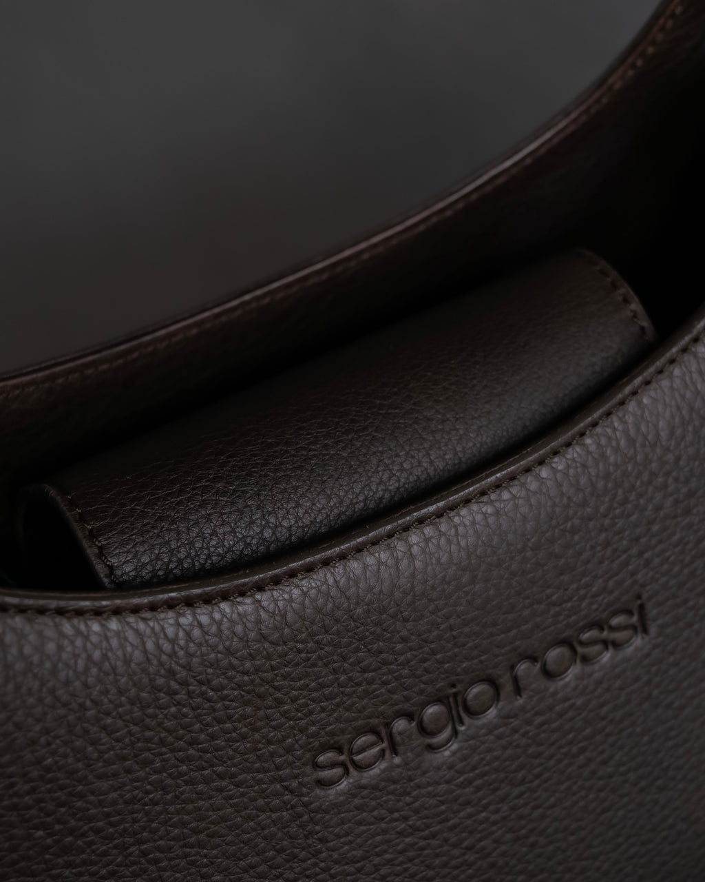 "Sergio Rossi" Flexible leather one-handle bag