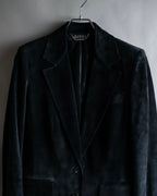 "GUCCI" Stitch design suede tailored jacket