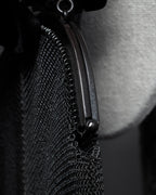 "Vintage metal mesh clasp chain shoulder bag"