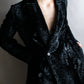 "EMPORIO ARMANI"  Dimensional wave pattern velour like chester coat