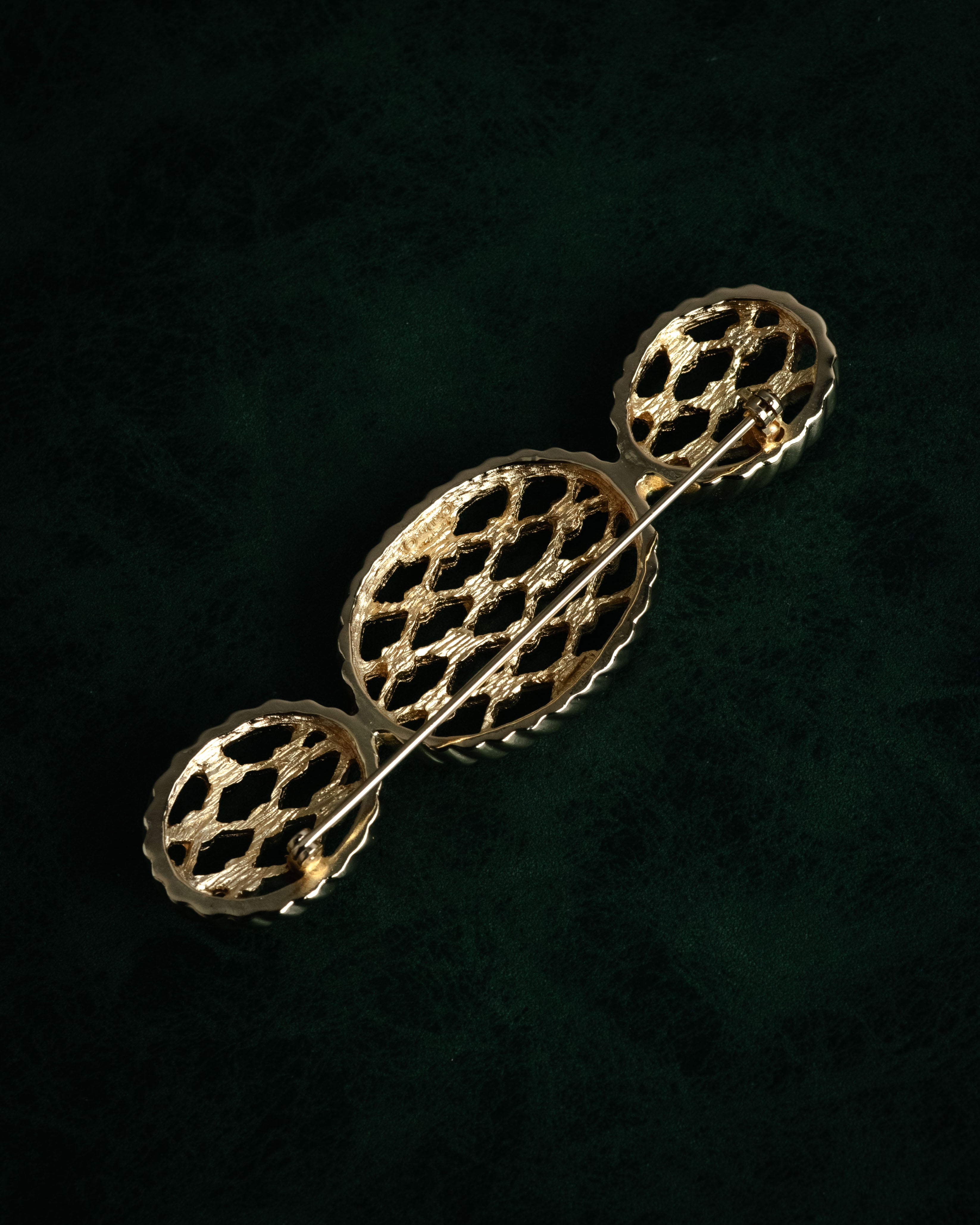 “Christian Dior” 70’s-80’s Lattice rhinestone brooch
