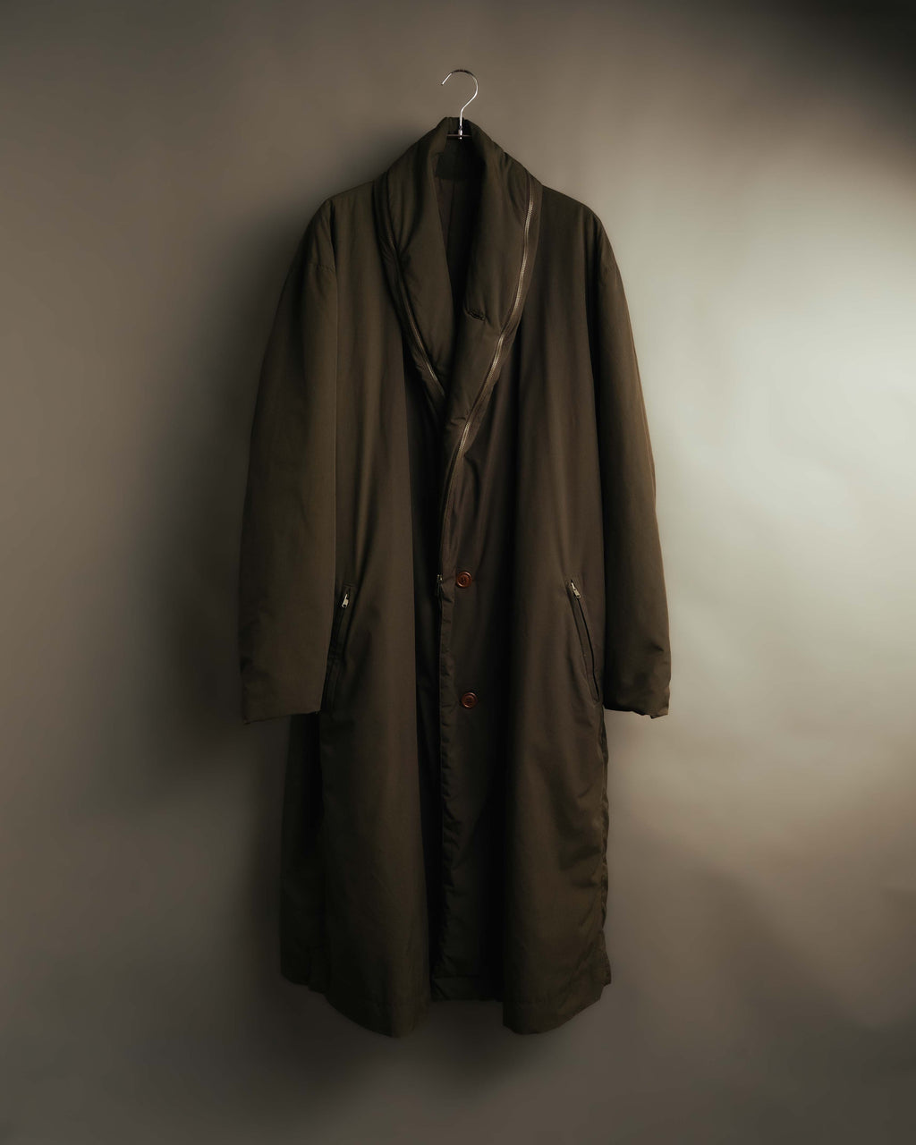 -SPECIAL- "ISSEY MIYAKE MEN" 80's Sculptural padded parachute long coat