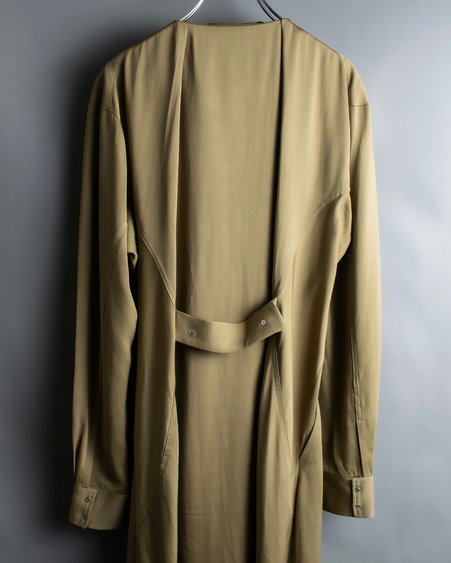 “PHOTOCOPIEU” No collar waist band shirt coat