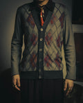 –SPECIAL– "Hermès" 90's-00's Plaid cashmere cardigan
