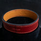 "HERMES" Margiela period burgundy leather bracelet