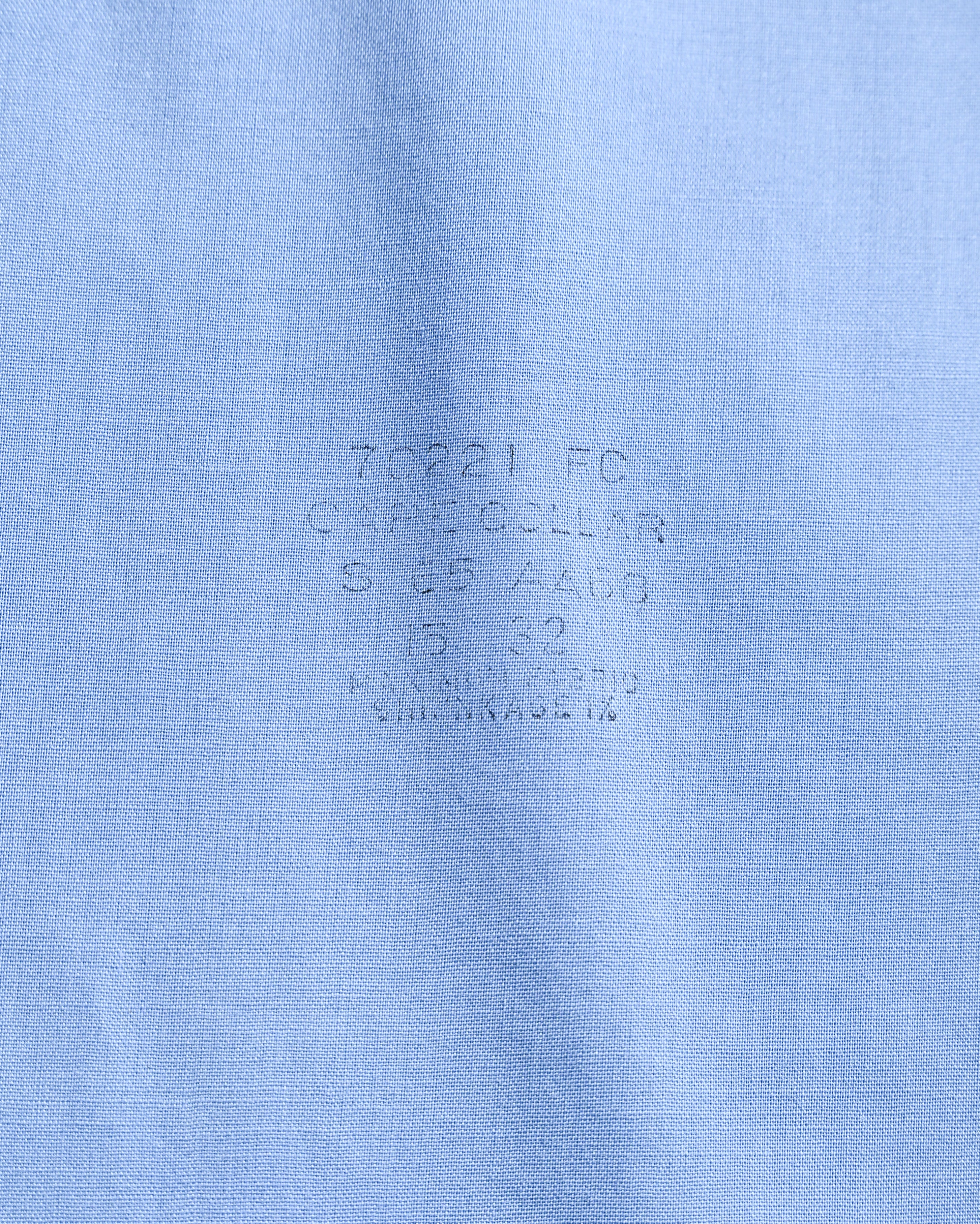VINTAGE/ Pointed Collar French Cuff Shirt Blue