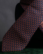 "HERMES" Rabbit motif silk necktie