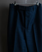 "GUCCI" Deep-tuck wool gently flared slacks