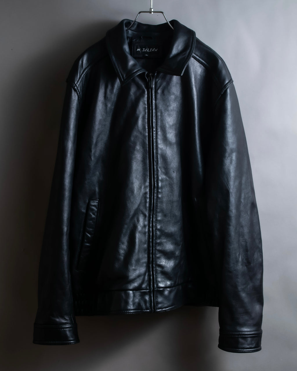 "M. JULIAN" High quality leather single riders blouson