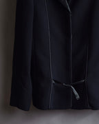 "BALENCIAGA La Mode" Satin-switched piping design tailored jacket