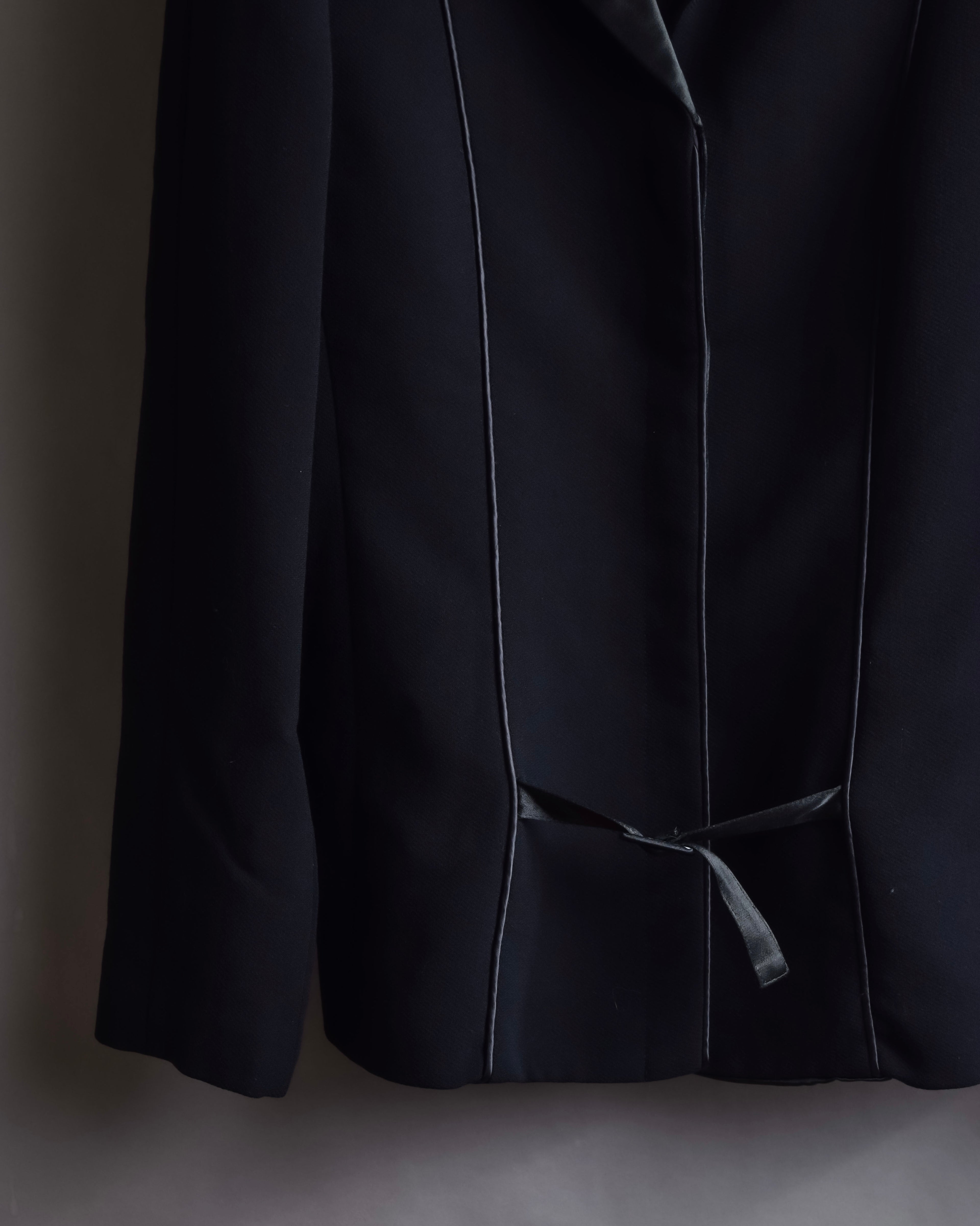 "BALENCIAGA La Mode" Satin-switched piping design tailored jacket