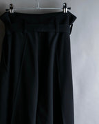 "YOHJI YAMAMOTO +NOIR" Asymmetrical slit sarouel slacks