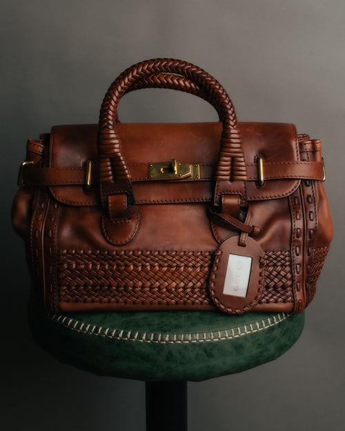 -SPECIAL- “GUCCI” 2016-2021 Archive inspired braided leather top handle bag