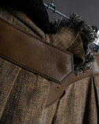 "HERMES" Gaultier period fringe design wrap skirt