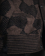“Yves Saint Laurent” 80’s-90’s geometric knit cardigan