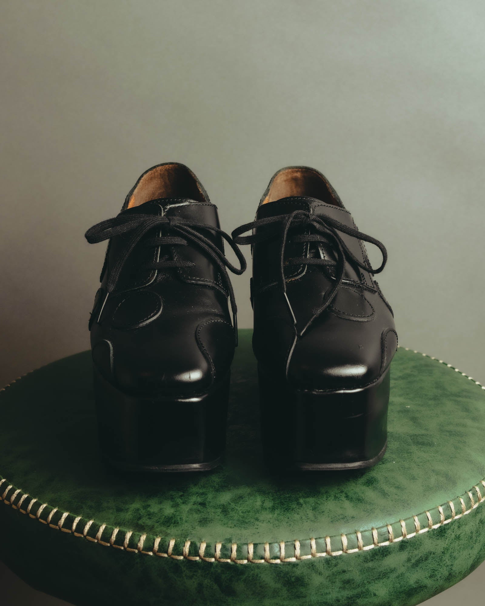 "JUNYA WATANABE COMME des GARÇONS" 00's Sculptural leather platform oxford shoes