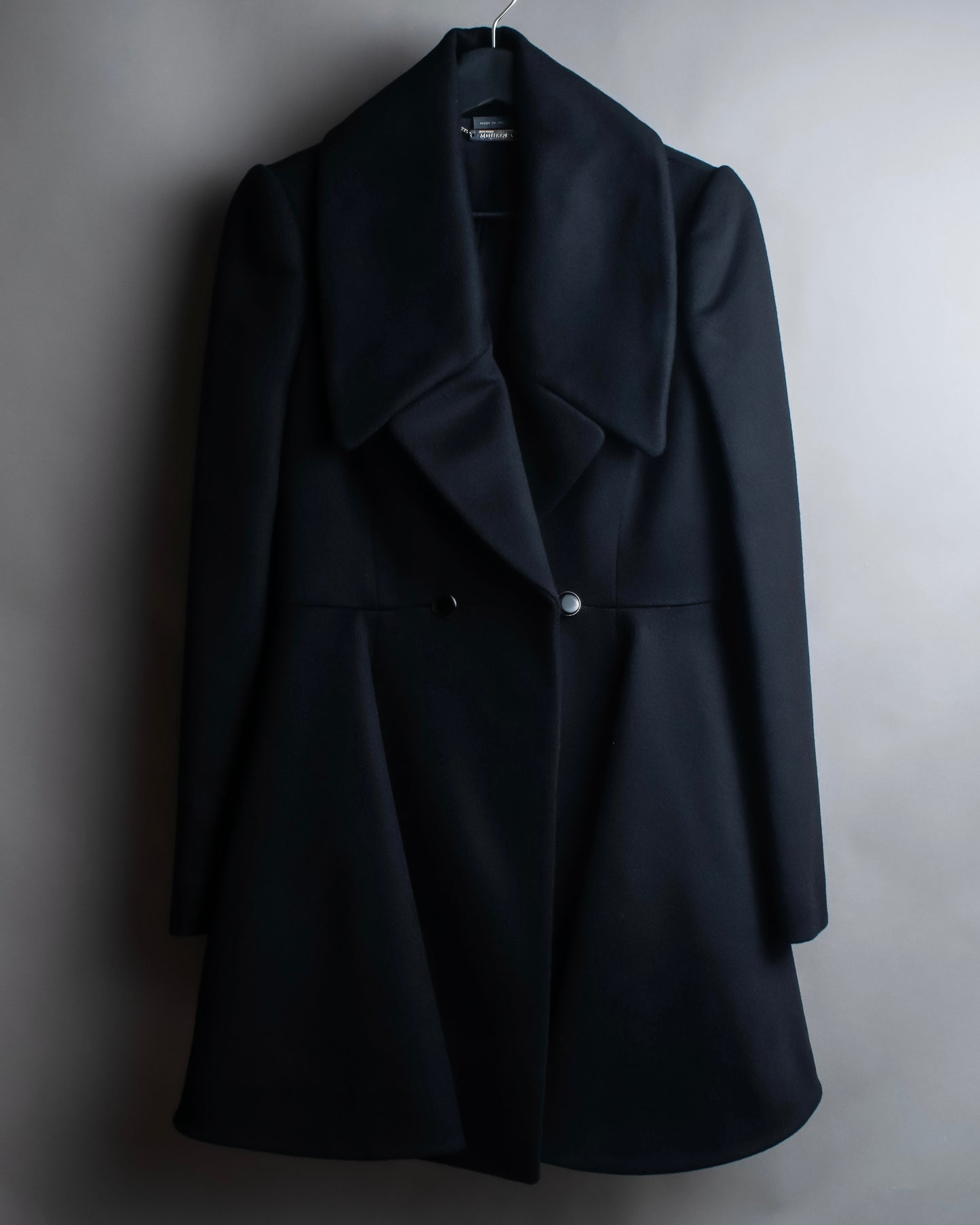 "Alexandar McQueen" Sarah Burton period large lapel double-breasted oversized mid length coat