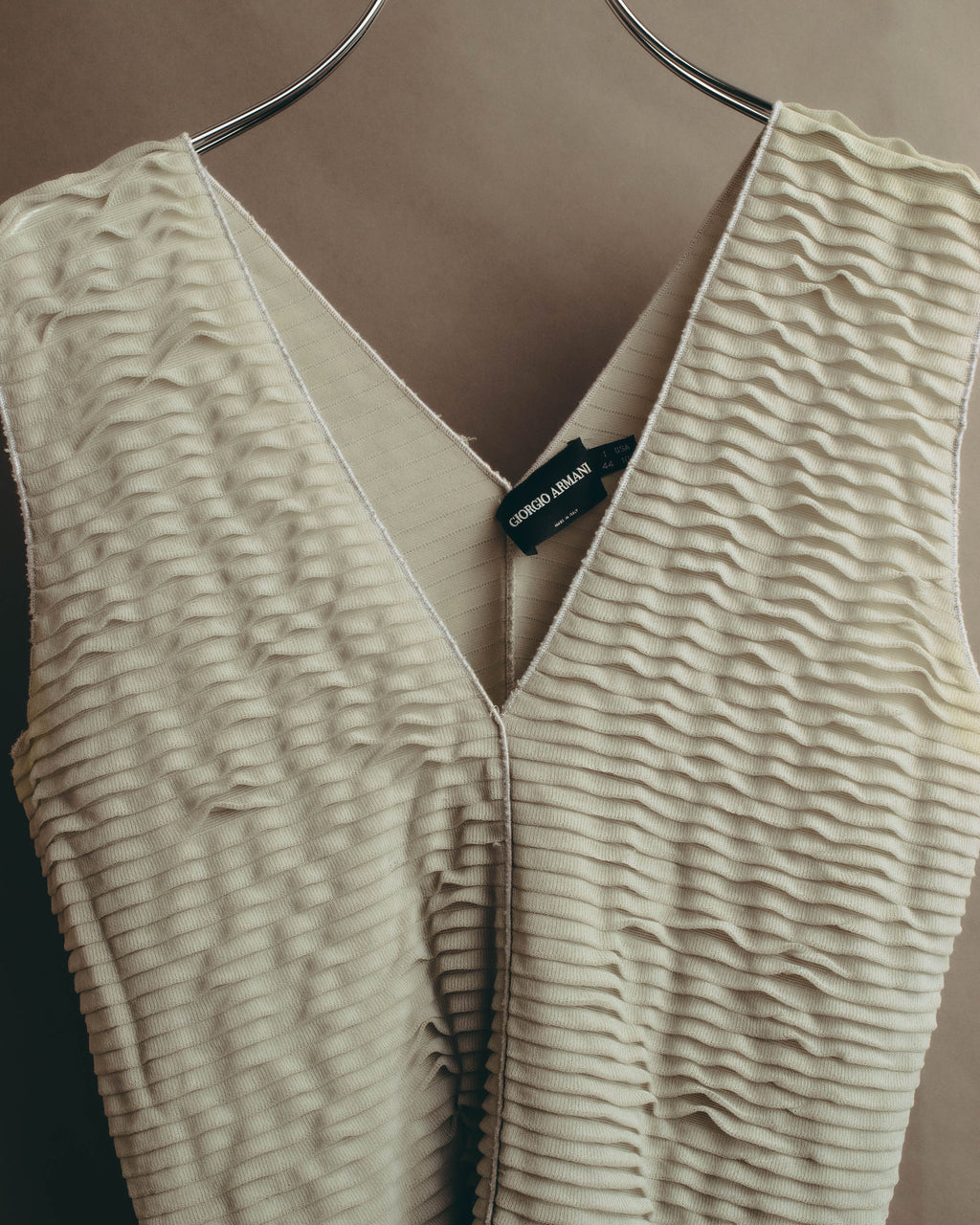 “GIORGIO ARMANI” 2000’s Textured wave knit vest