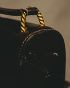-SPECIAL- "HERMES" 50's Vintage box calf leather shoulder bag