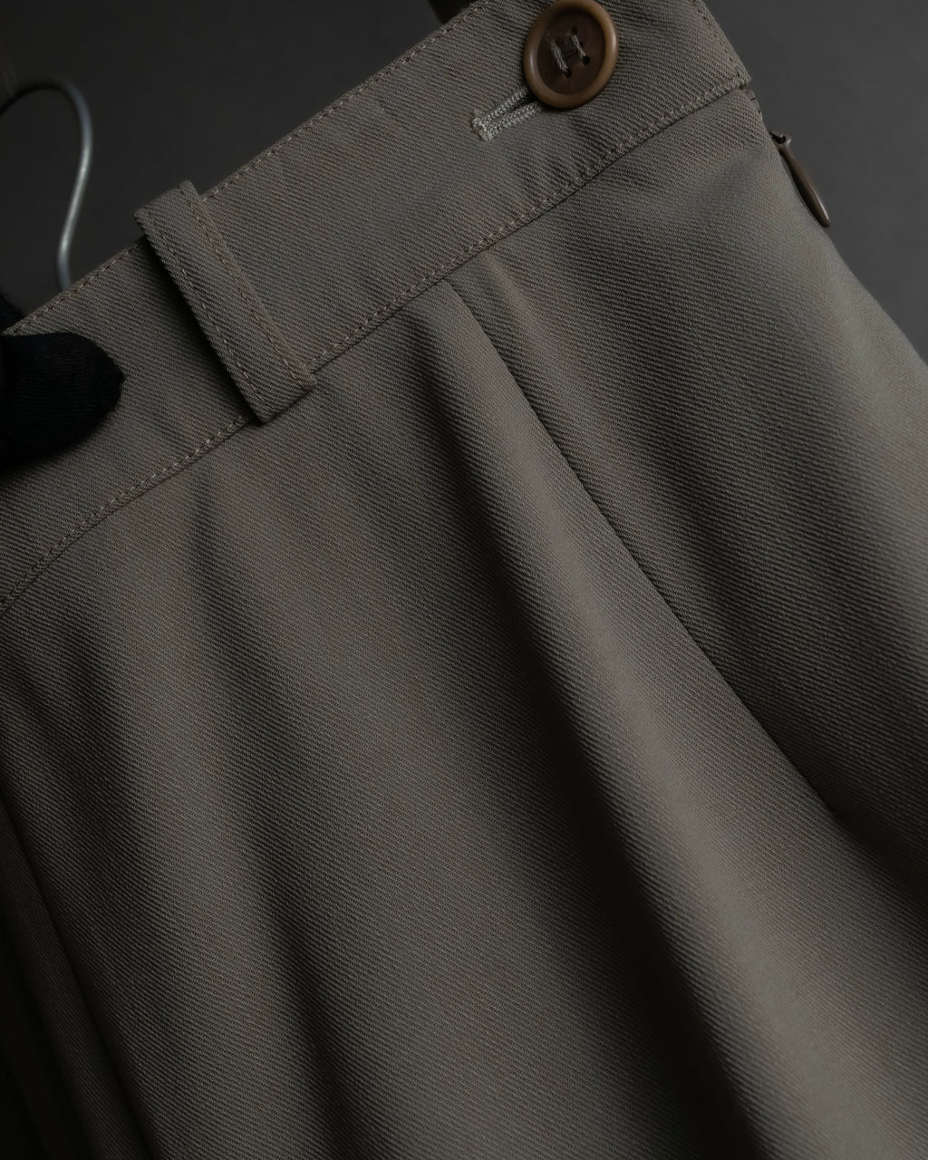 "HERMES" Margiela period silk wide straight slacks