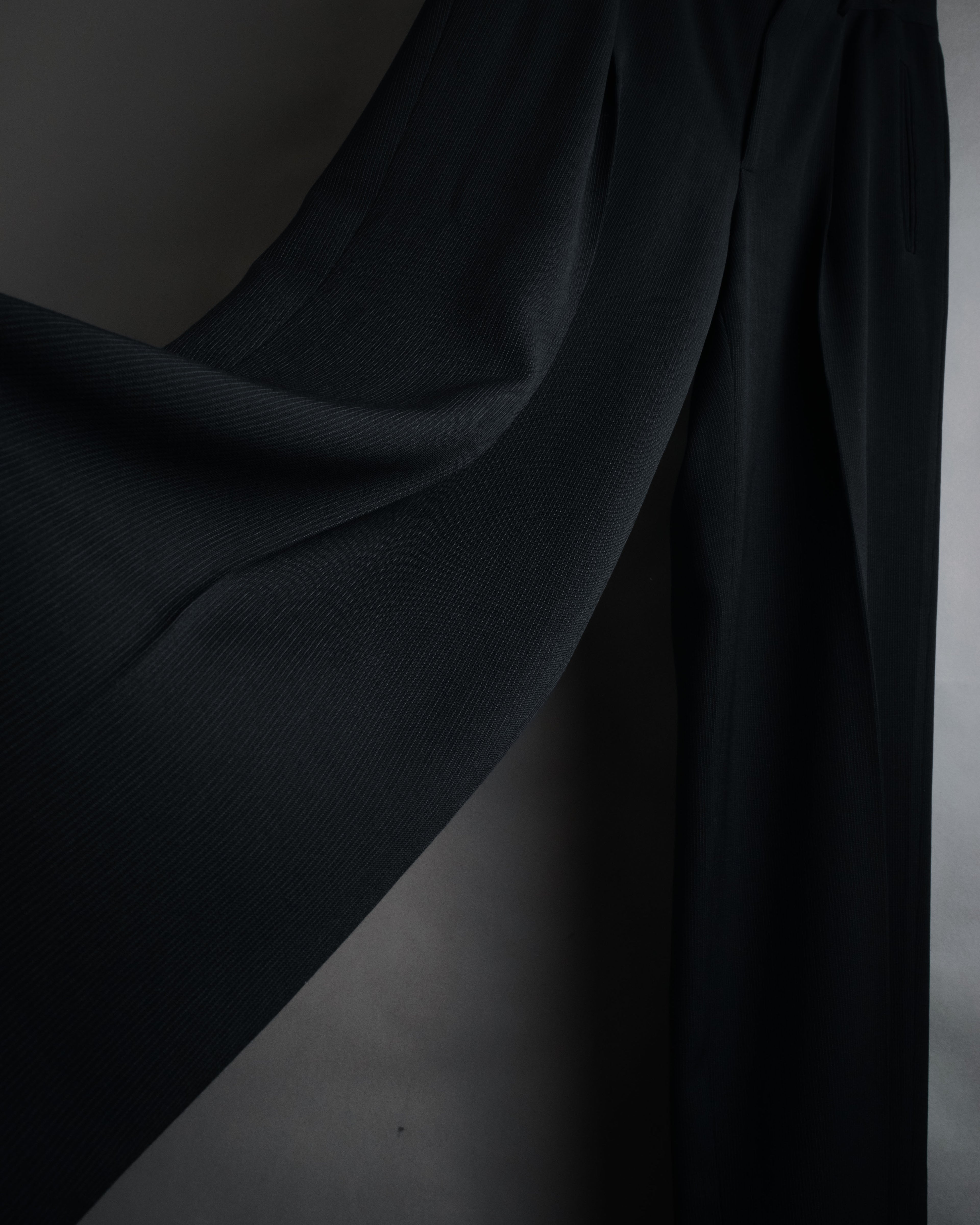 “GIORGIO ARMANI” 90’s Textured wool silk suit set