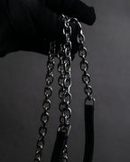 "MAISON MARGIELA" Grained leather chain wallet bag