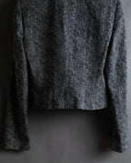 "John Galliano" Herringbone weave short length zip blouson
