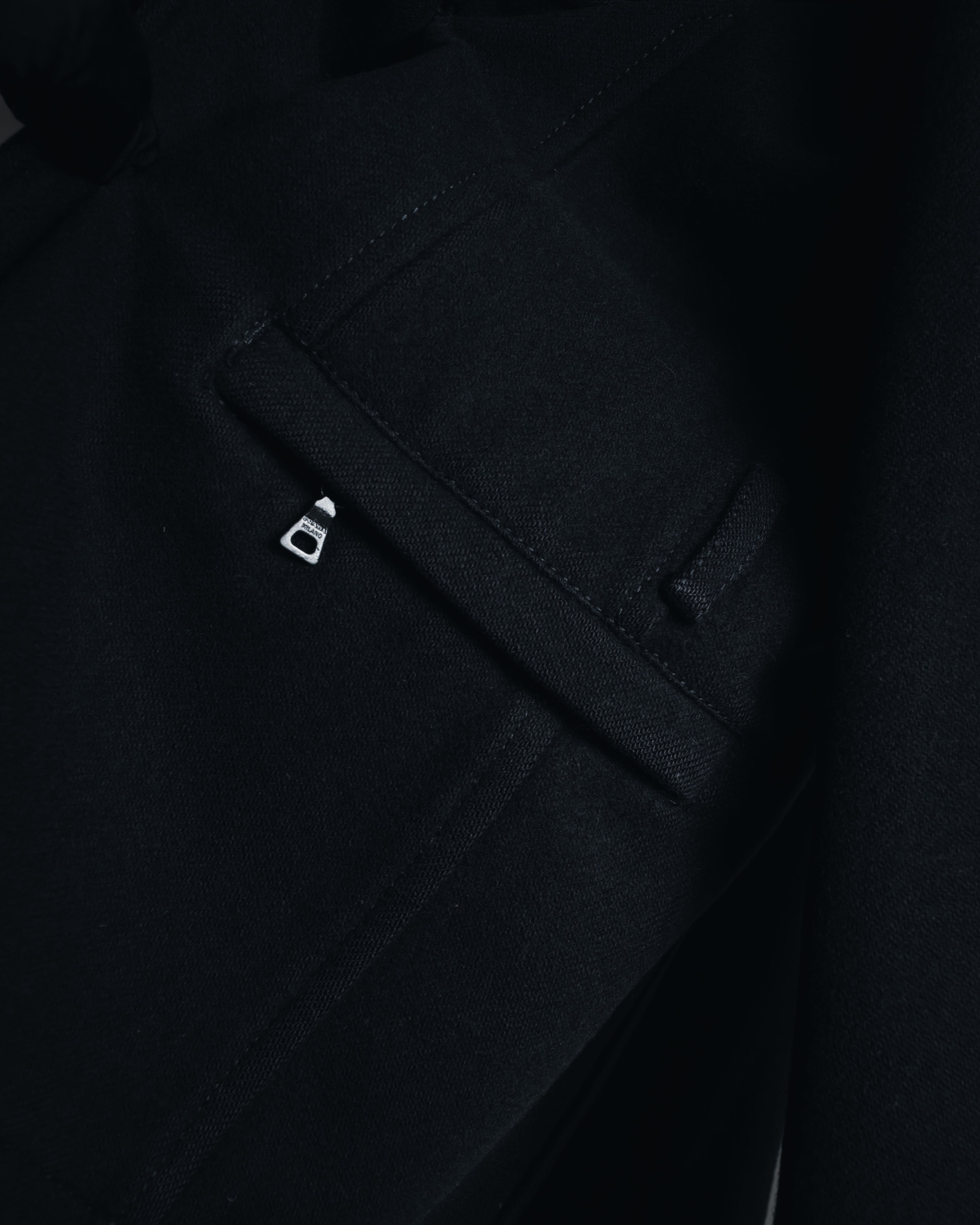 "PRADA" 90’s-00’s Minimal double-breasted wool jacket